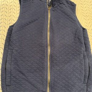 RHONE Black Quilted Jacket with Gold Zipper